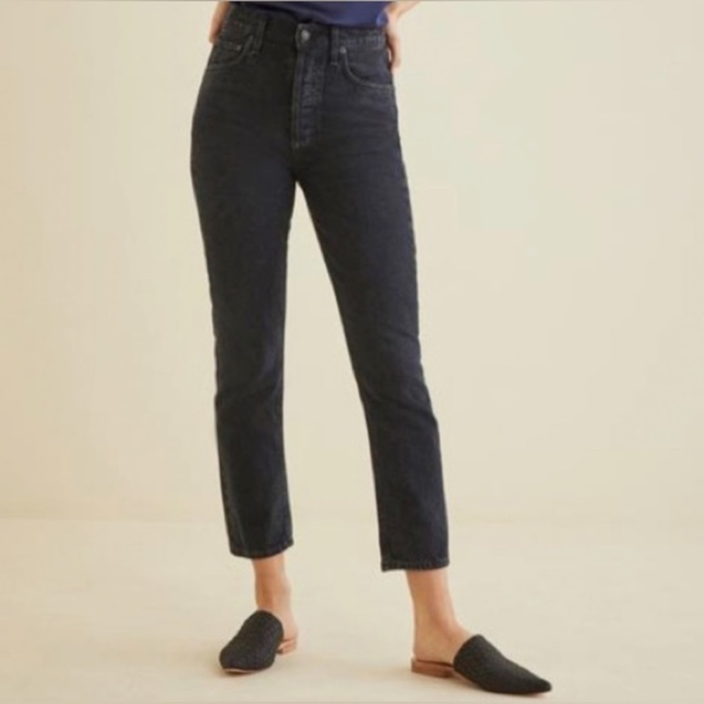 AGOLDE Amour Vert Riley High Rise Straight Jeans